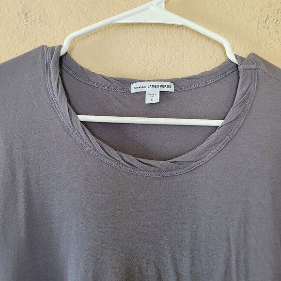 Standard James Perse Women High Gauge Jersey Top Sz 5 Xxl Long Sleeve Pocket Tee - Picture 2 of 8